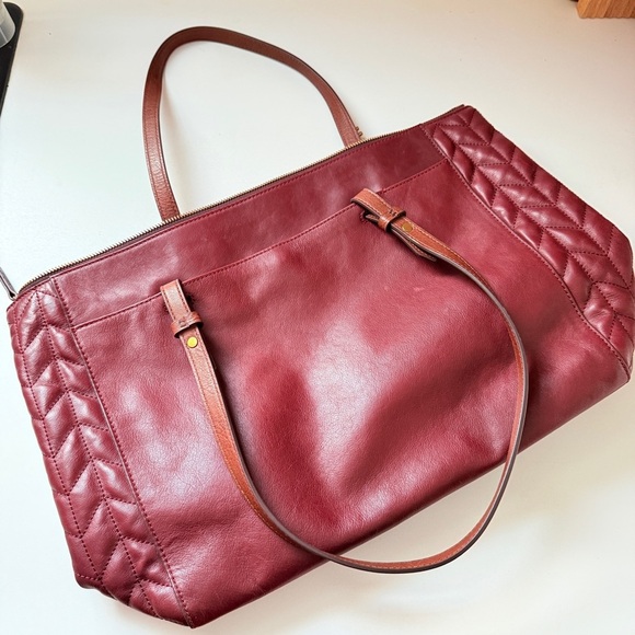 Fossil Rachel Leather Tote with Zipper - Picture 2 of 8